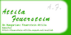 attila feuerstein business card